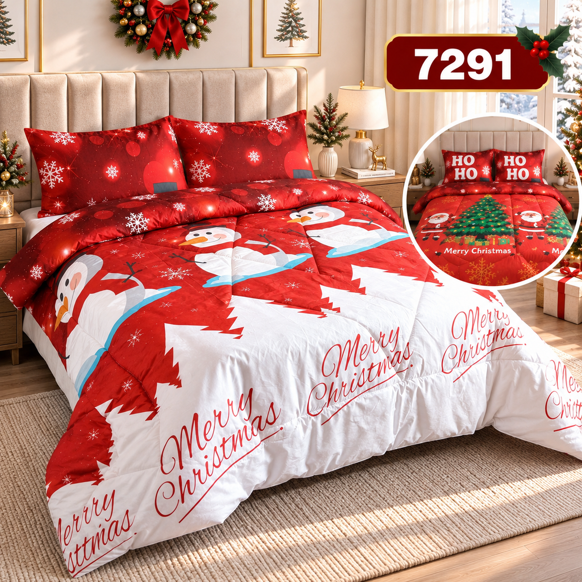 Edredón Navideño🎅 PREMIUM doble faz